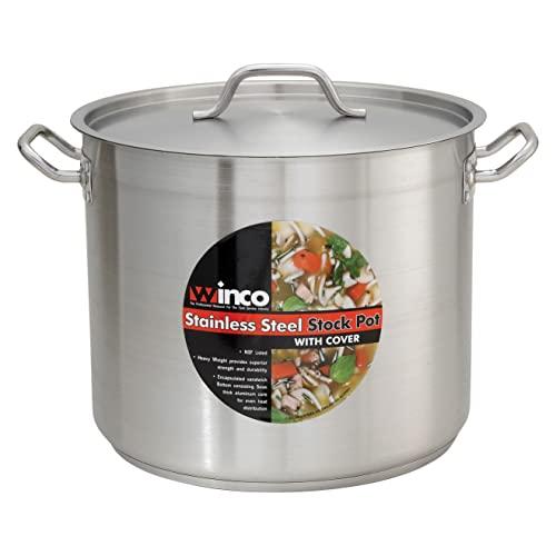 Winware Winware SST-40 Stainless Steel 40 Quart Stock Pot with Cover