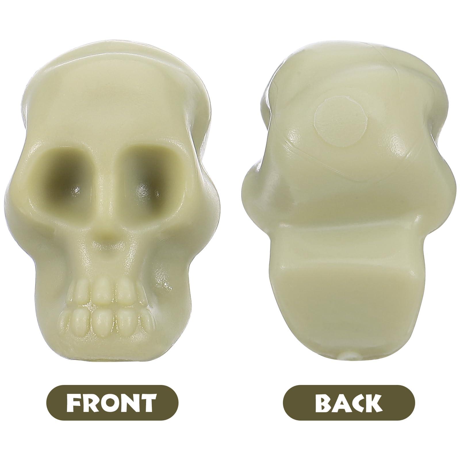 PRETYZOOM PRETYZOOM 100PCS Mini Plastic Skull Heads Miniature Skulls Tiny Ghost Skeleton Miniatures Skull Figurines Halloween Decorations Mini Skeletons Realistic Skeleton Skulls (0.8"x0.5")