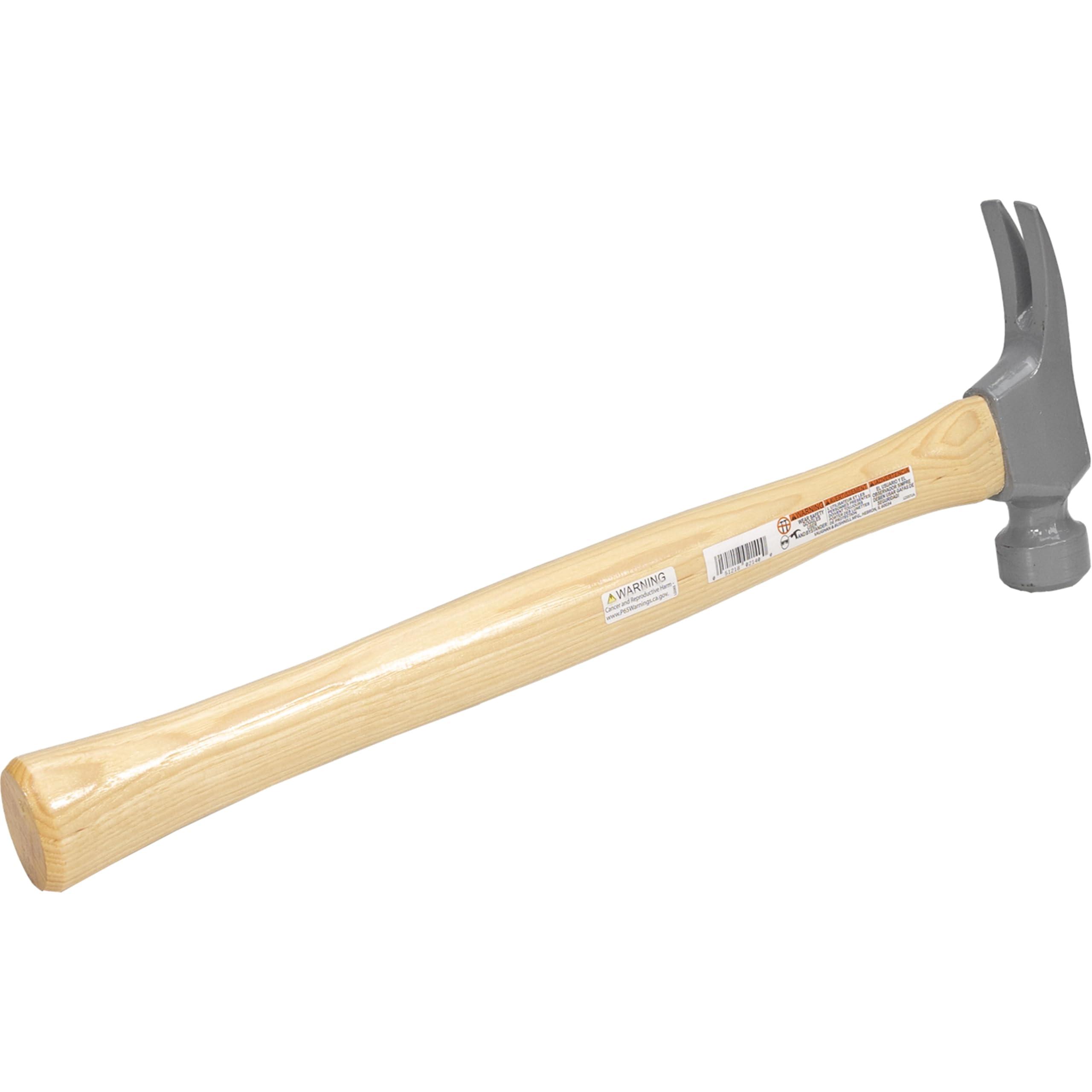 Vaughan & Bushnell Dalluge Tools 02170 21-oz Framer Hammer with Nailoc - Milled Face with 18\" Straight Wood Handle (DAWG21)