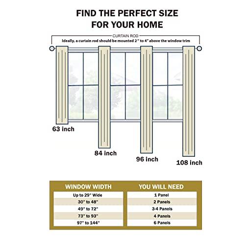 Superior Superior Blackout Curtains, Room Darkening, Bedroom, Living Room Window Accents, Sun Blocking, Thermal, Classic Modern with Rod Pockets or Grommets, Solid Collection, 4 Panels, 52" x 120", Silver