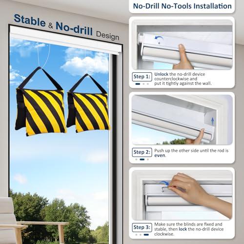 MANSNIX MANSNIX Smart Motorized Blinds with Remote, Cordless No-Drill Automatic Roller Shades, Blackout Electric Blind for Windows, Grey, 24 x 72