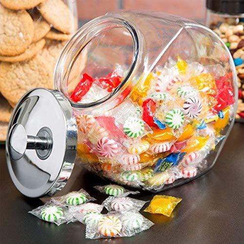Anchor Hocking Anchor Hocking Glass Penny Candy Jar with Chrome Cover, 1/2 Gallon