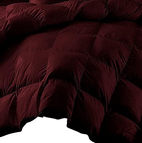 High Kotton 7 Piece Bed-in-A-Bag Comforter & Sheet Set 15\" Deep Pocket, 100% Egyptian Cotton Cal-King Size, Wine, Sets Include - 1Comforter, 1Flat Sheet,1Fitted Sheet, 2Pillowcase & 2Pillowsham
