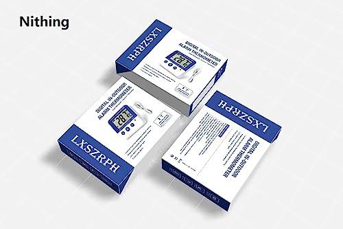 Nithing Fridge Freezer Thermometer Max/Min Memory LXSZRPH High & Low Temperature Alarms Settings with LED Indicator Digital Refrigeration Thermometer with Magnetic,Stander