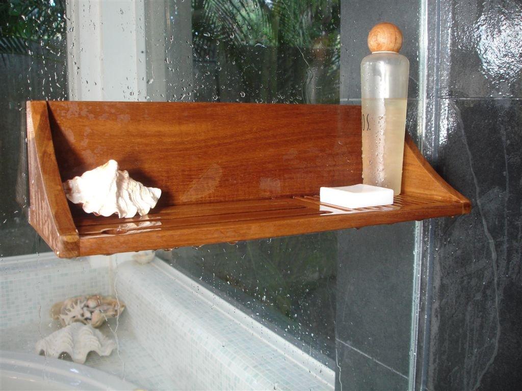 AquaTeak AquaTeak The Original Moa Straight Teak Shower Shelf