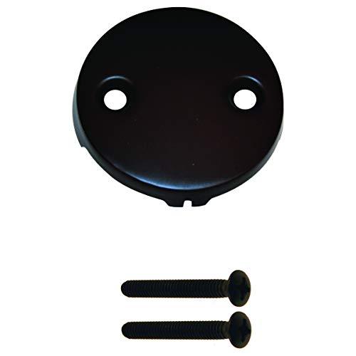 Westbrass Westbrass 594244-12 14" White Tubular Bath Waste & Overflow Assembly with Twist & Close Drain Plug and 2-Hole Faceplate, Oil Rubbed Bronze