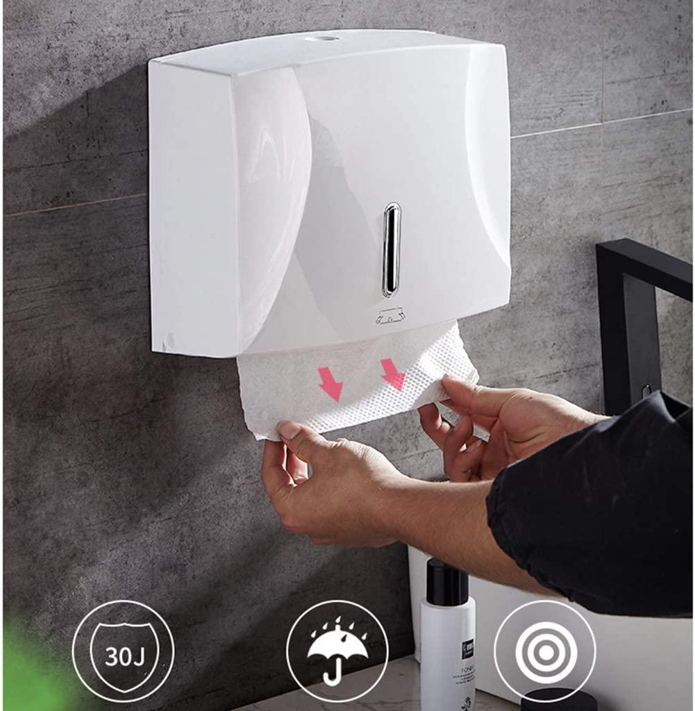 HYffUUOP HYffUUOP Tissue Dispenser Paper Towel Dispenser Wall-Mounted Free Punching Hand Towel Dispenser Commercial Papetowel Holders Waterproof Easy to Use