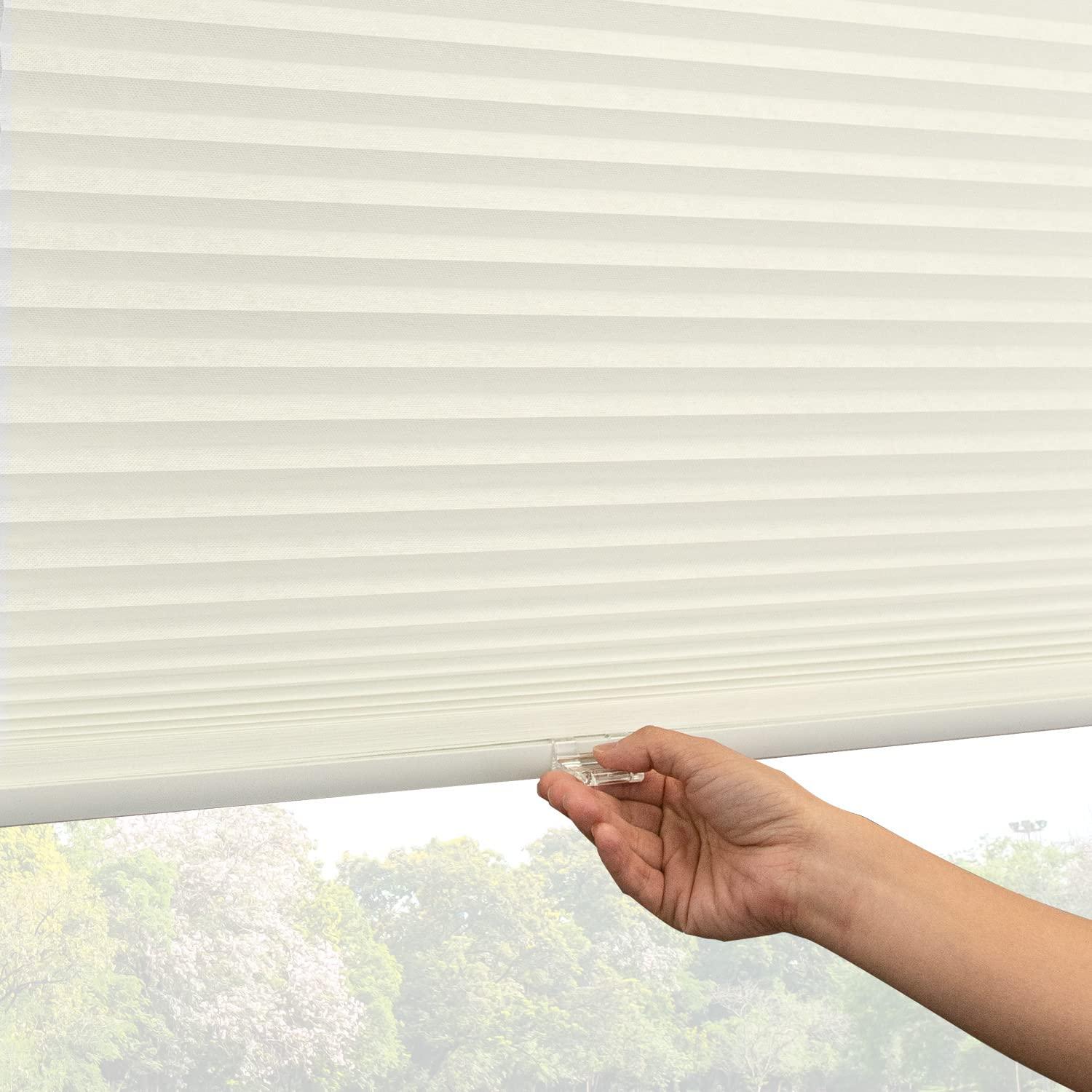 CHICOLOGY CHICOLOGY Cellular Shades, Window Blinds Cordless, Blinds for Windows, Window Shades for Home, Window Coverings, Cellular Blinds, Door Blinds, Light Filtering Montana Buttercream, 56.5" W X 84" H
