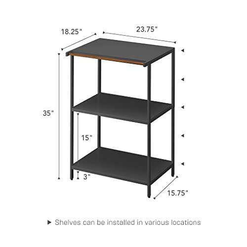 YAMAZAKI Yamazaki Home Tower Kitchen Appliance Storage Rack Metal Shelving Unit - Standing Organizer Heavy Duty Shelves - 35-Inch, 35" - Steel
