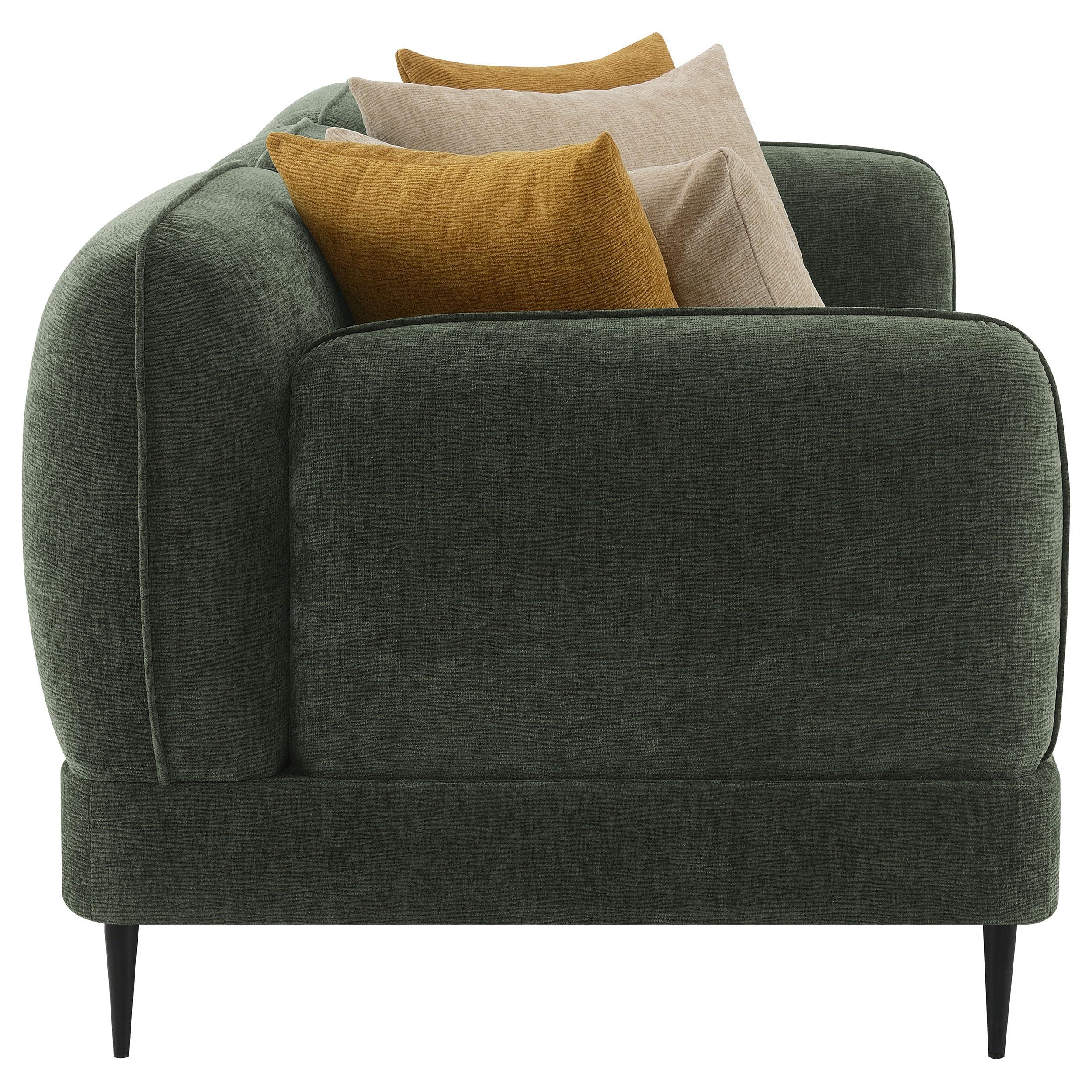Coaster Home Furnishings Coaster Home Furnishings Jade 2-Piece Chenille Upholstered Sofa Set Green