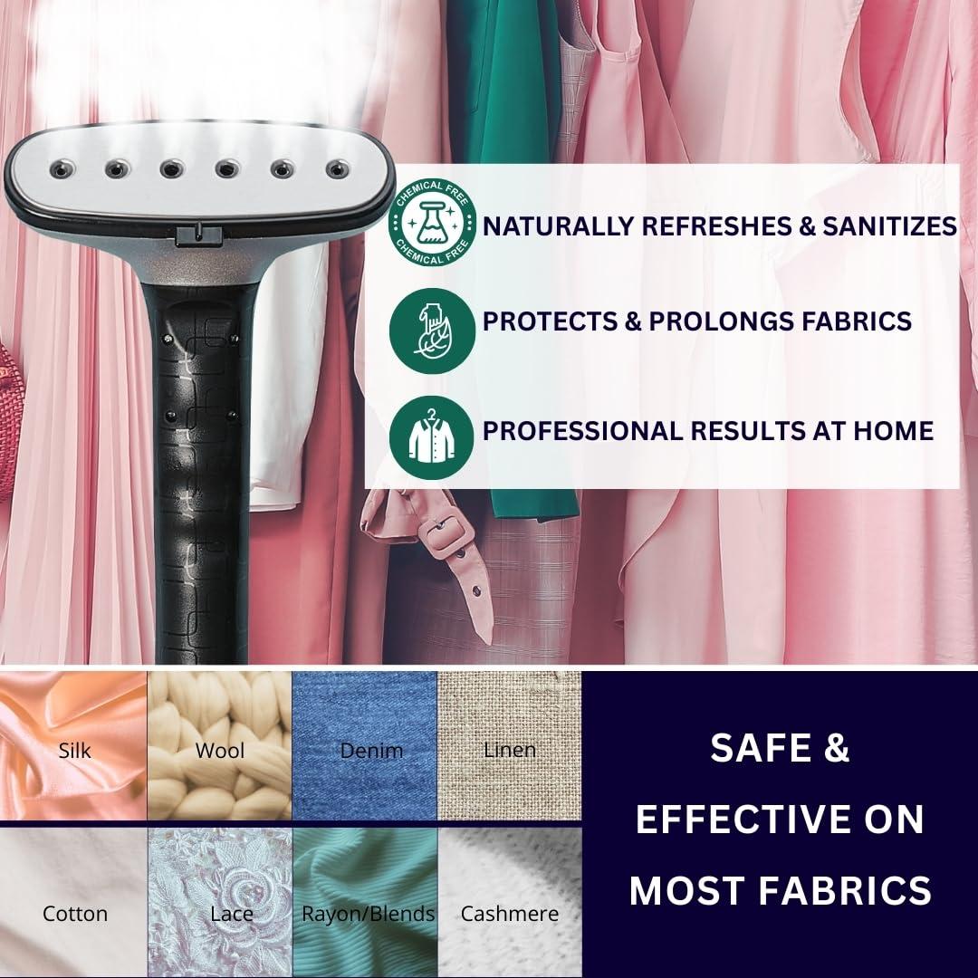 SALAV SALAV Heavy Duty Commercial Full-Size Garment Steamer with Foot Pedals and Extra Large 3L (101.5 oz) Water Tank, 1800 watts of Poweful Steam (Navy)