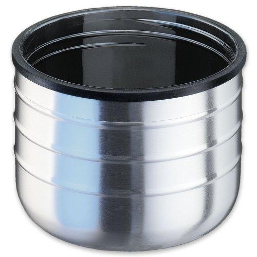 Isosteel Isosteel VA-9562DQ 1.0 L Duo Vacuum-Insulated Flask with Quickstop Single-Hand Pouring System and 2 Screw-Off Drinking Cups, 18/8 Stainless Steel