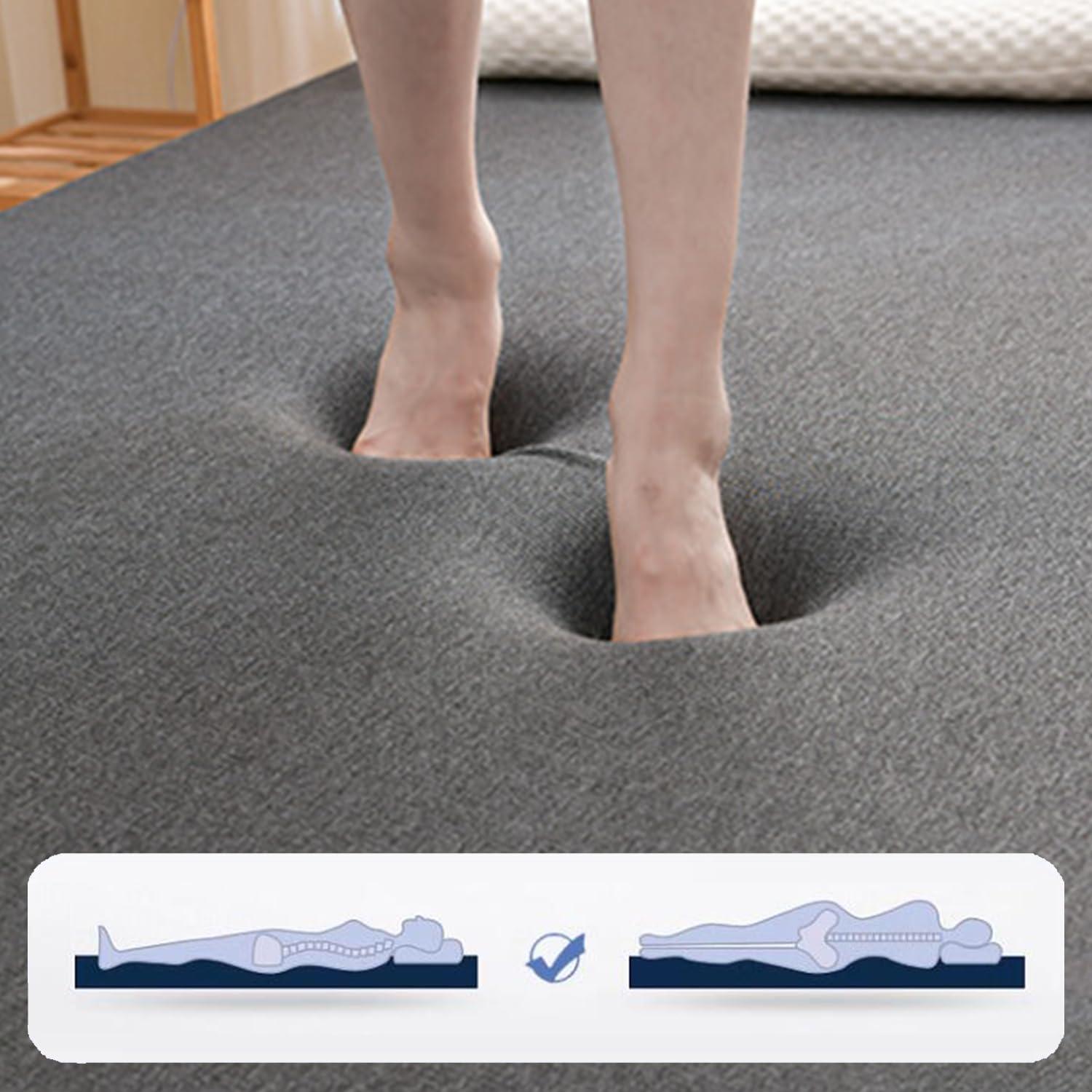 Generic Gel Memory Foam Mattress Topper,Cooling Mattress Pad Topper,Gel Infused Bed Topper with Removable Washable Cover,Memory Foam Mattress Cover,Breathable Futon Topper Pad,Black 3cm,120x190cm
