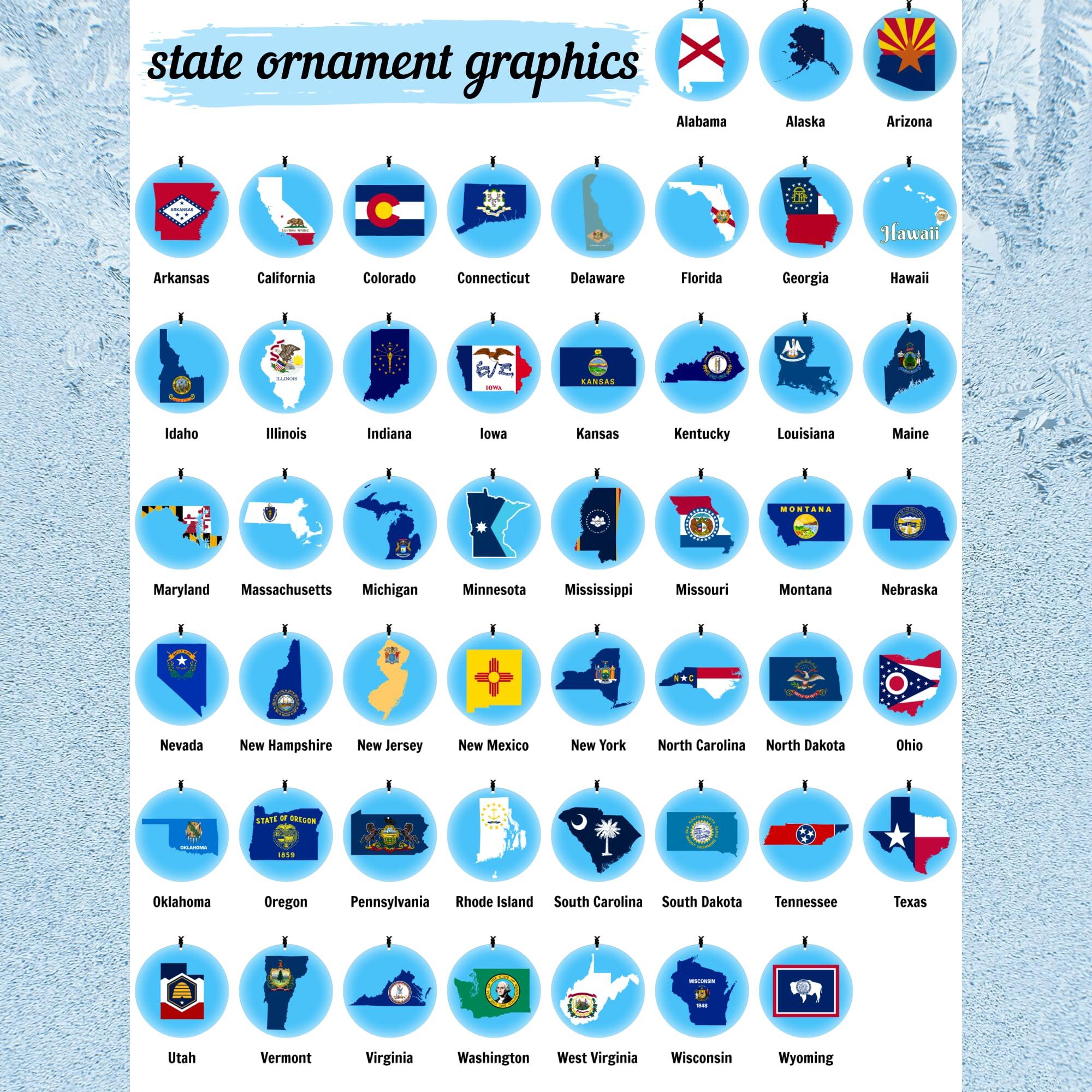 Cranberry Collective Hawaii Christmas Ornament - Frosted Edge Design Featuring State Flag and Map Composite Graphic - 2024 Acrylic Tree Decoration - Holiday Gift and Home Decor