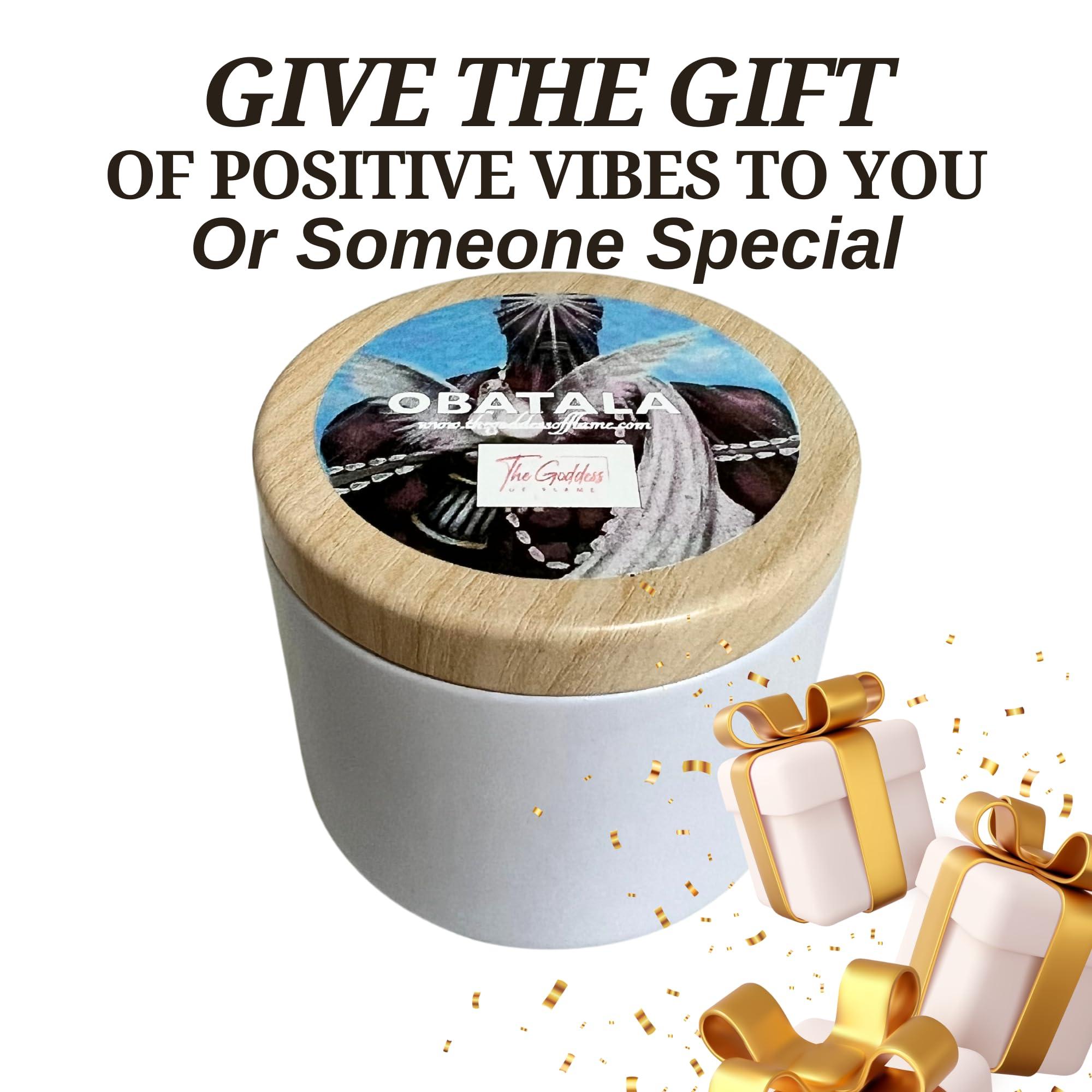 The Goddess of Flame Obatala Spiritual Offering Candle (Small 4oz)