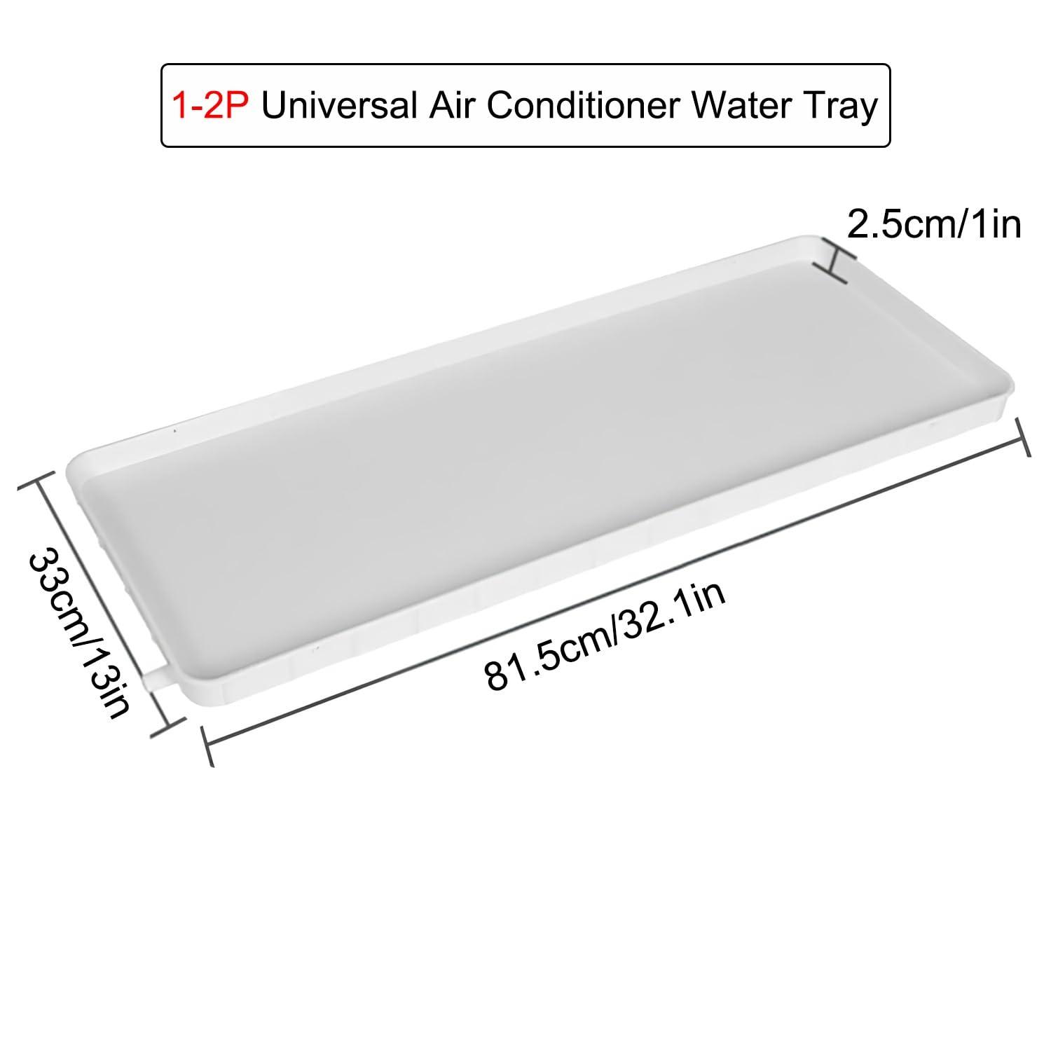 ZCSL ZCSL Condensate Drain Pan Plastic Drip Tray, AC Drip Pan with Drain, Universal Window Air Conditioner Drain Kit, for Indoor/Outdoor Split Air Conditioner Heat Pump Systems(1-2p,Hose 300cm)