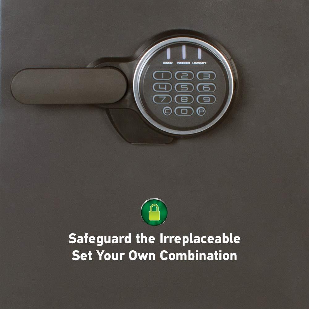 SentrySafe SentrySafe Black Fireproof Safe with Digital Push Button Keypad, Home Safe For Money, Documents, and other Valuables, 1.23 Cubic Feet, SF123ES