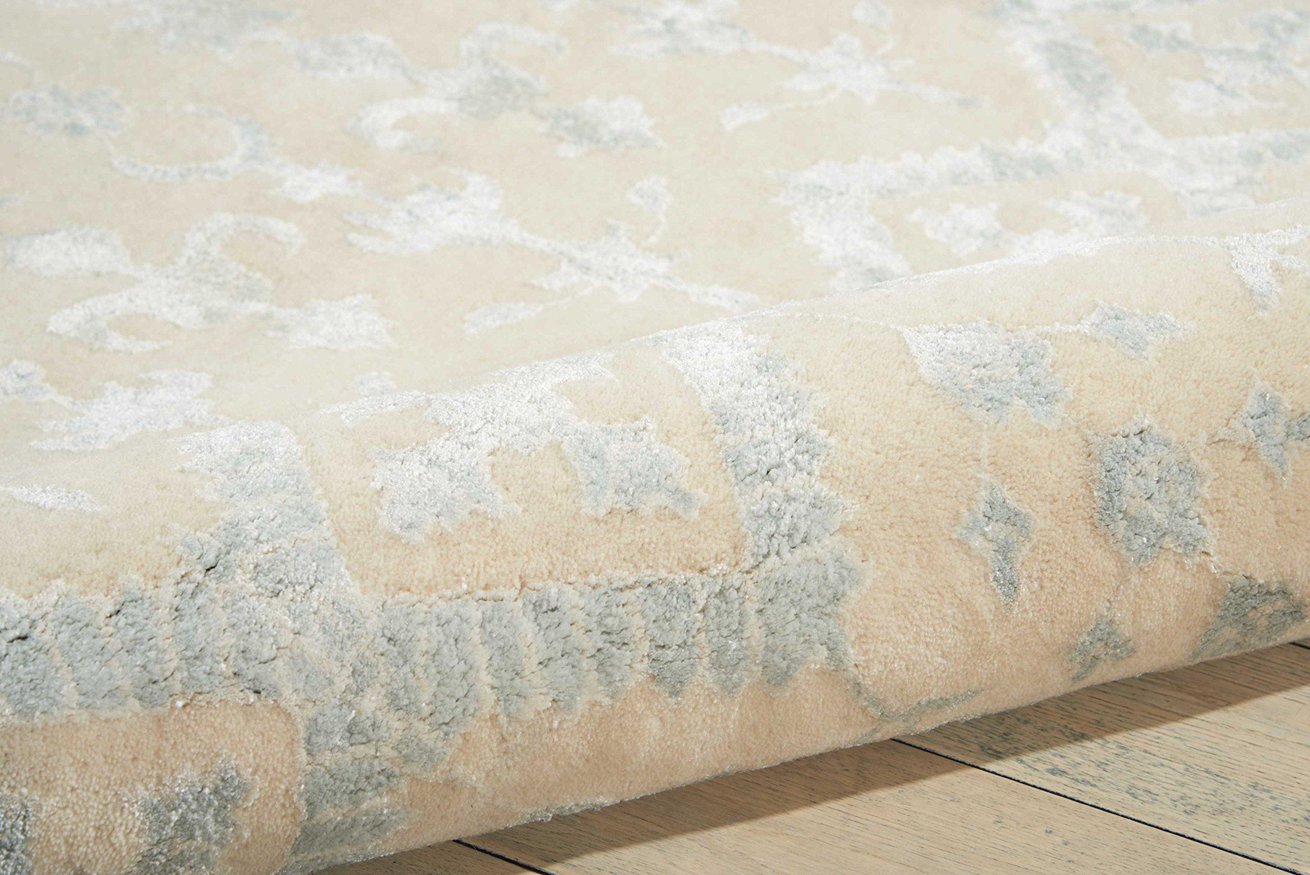 Nourison Symphony Transitional Ivory 5'6" x 7'5" Area -Rug, Easy -Cleaning, Non Shedding, Bed Room, Living Room, Dining Room, Kitchen (6x7)