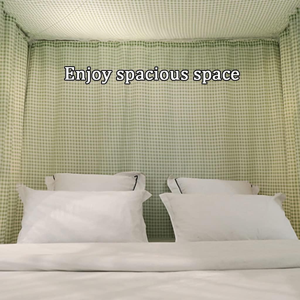 ZYYWX Bed Canopy Pure Color Bedroom Bed Canopy, Household Dust-Proof, Windproof and Sunshade Bed Curtain, with Stainless Steel Bracket (Color : A2, Size : 180x200x200cm)