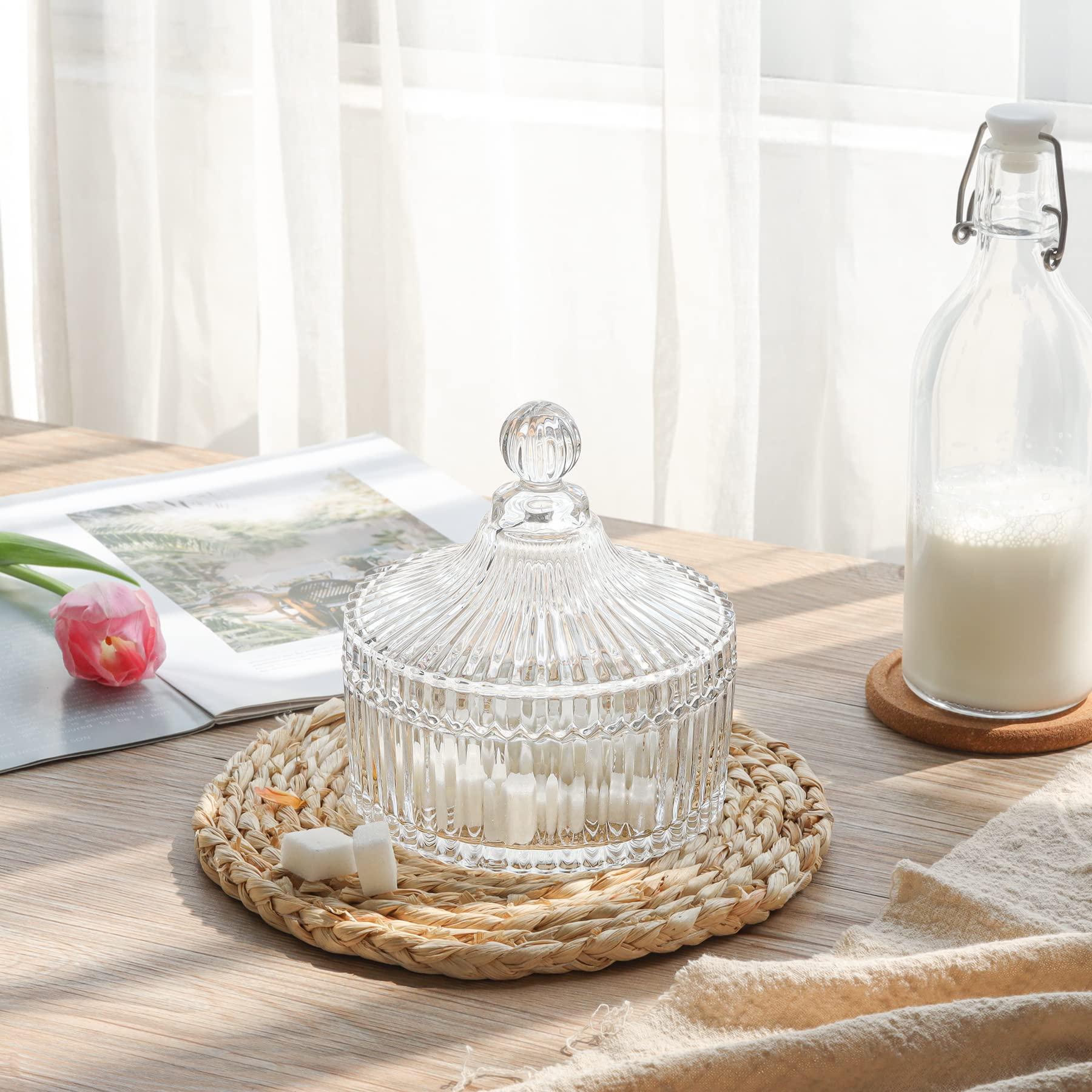 ComSaf ComSaf Crystal Candy Dish with Lid, Candy Bowl with Lid, Glass Candy Jar, Gift for Christmas, Birthday, Wedding Anniversary, Valentine\'s day, Mother\'s day, Housewarming