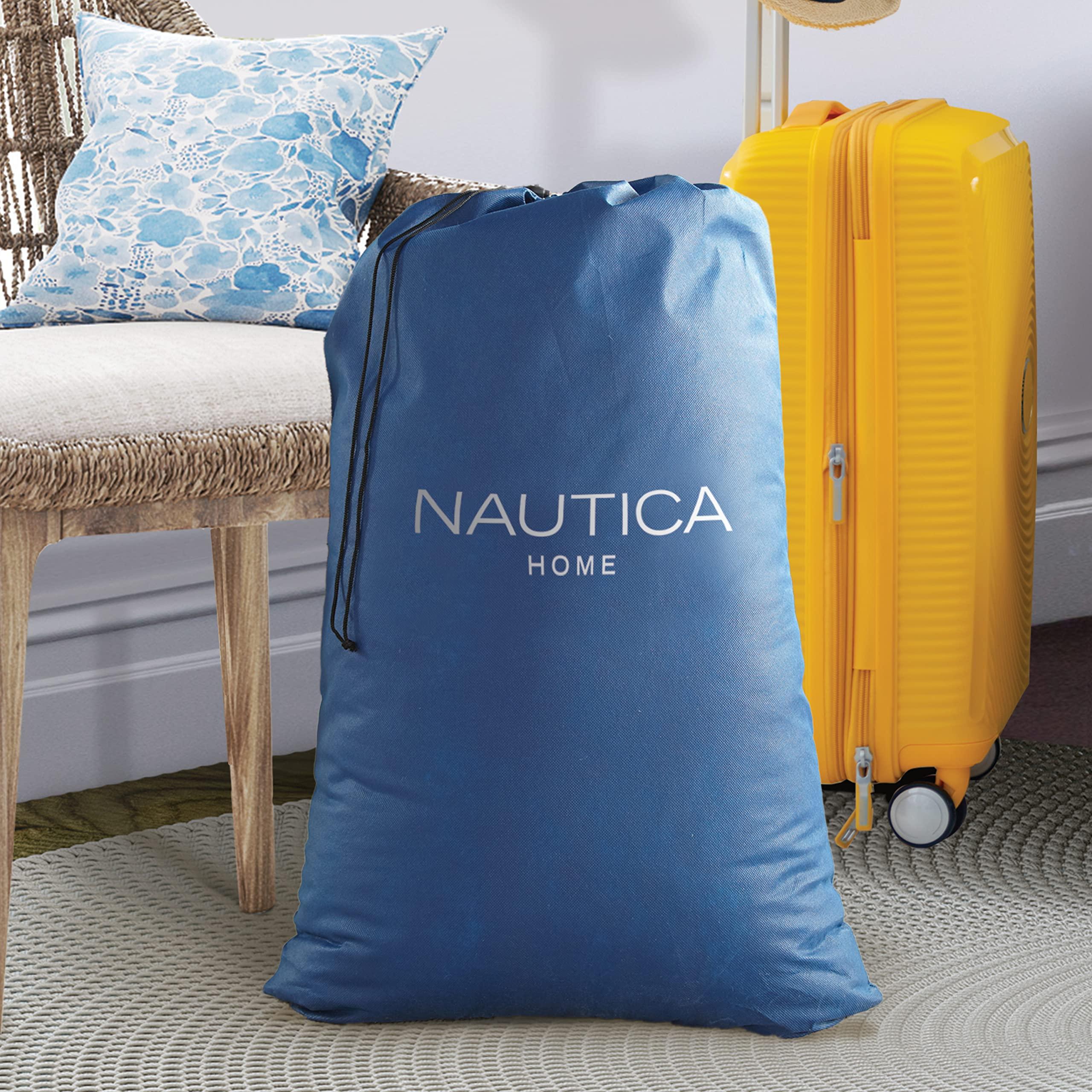 Nautica Nautica Home Plush Aire Air Mattress Inflatable Bed for Guests, Travel and Camping: Support Comfort System with Puncture Resistance Vinyl Topper, Queen
