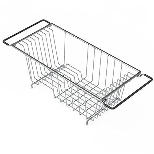 Simple Houseware Simple Houseware Over Sink Counter Top Dish Drainer Drying Rack, Chrome