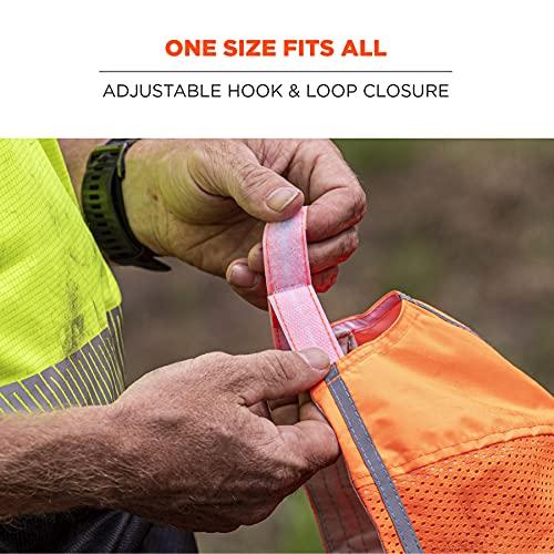 Ergodyne Ergodyne GloWear 8930 High Vis Baseball Hat, Breathable Mesh Paneling, Reflective Trim for Enhanced Visibility,Orange