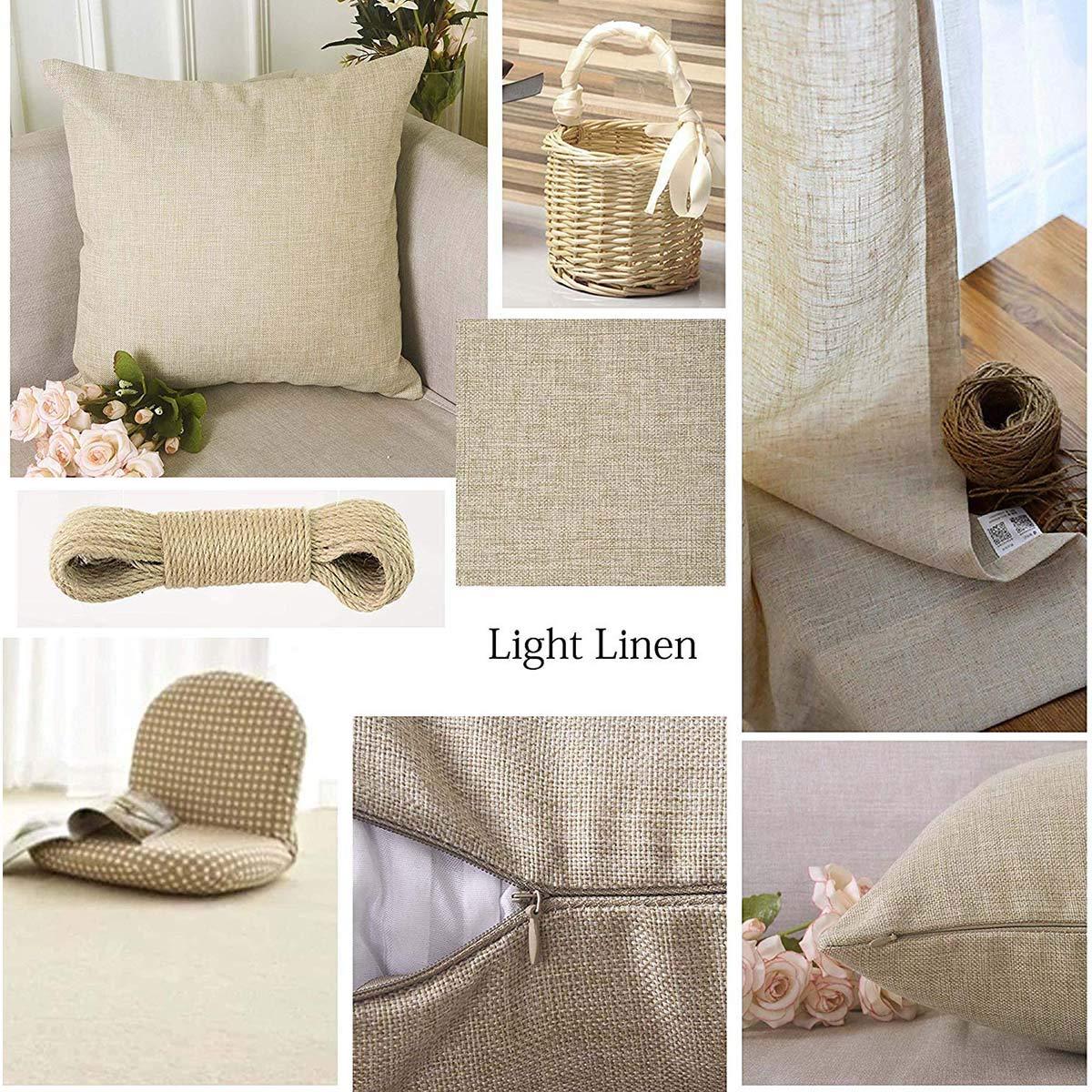 Starochi Decorative Linen Throw Pillow Covers British All Plaid Pattern Red Pink Burgundy Chevron Abstract Over Bright Checker Flannel 18\" x 18\" Square Cushion Case for Home Decor