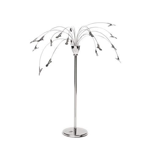 Umbra Umbra Fotofalls – Desktop Photo Holder and Picture Stand with Plated Wire and Metal Clips, Nickel, Medium