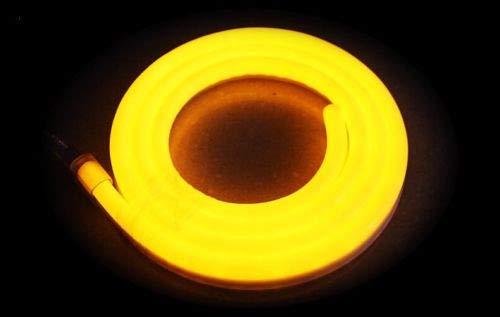 Unknown Yellow Flexible LED Neon Rope Light Lighting Strip Tube Indoor Outdoor Holiday Party Room Decor Or Commercial Use Lighting 110V(330ft(100 Meters))