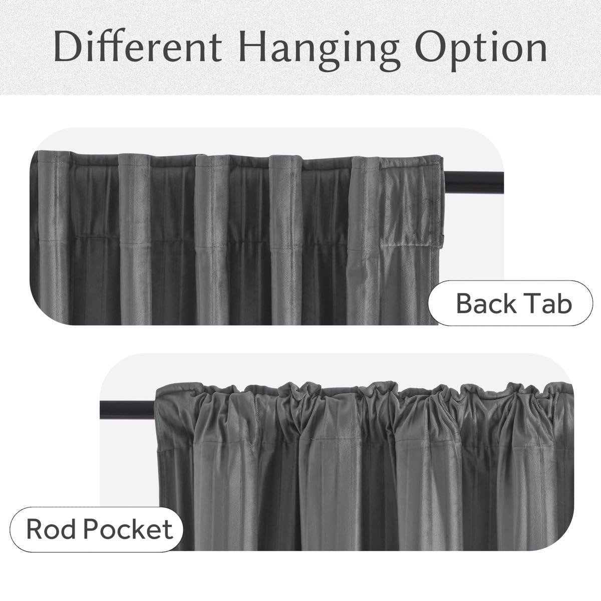 RYB HOME RYB HOME Striped Velvet Curtains 96 inches Long, Back Tab Room Darkening Noise Reducing Window Treatment for Living Room Bedroom Privacy Protect for Stuido, Camel Beige, W52 x L96 inch, 2 Panels