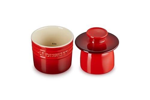 Le Creuset Le Creuset Stoneware Butter Crock, 6 oz., Cerise