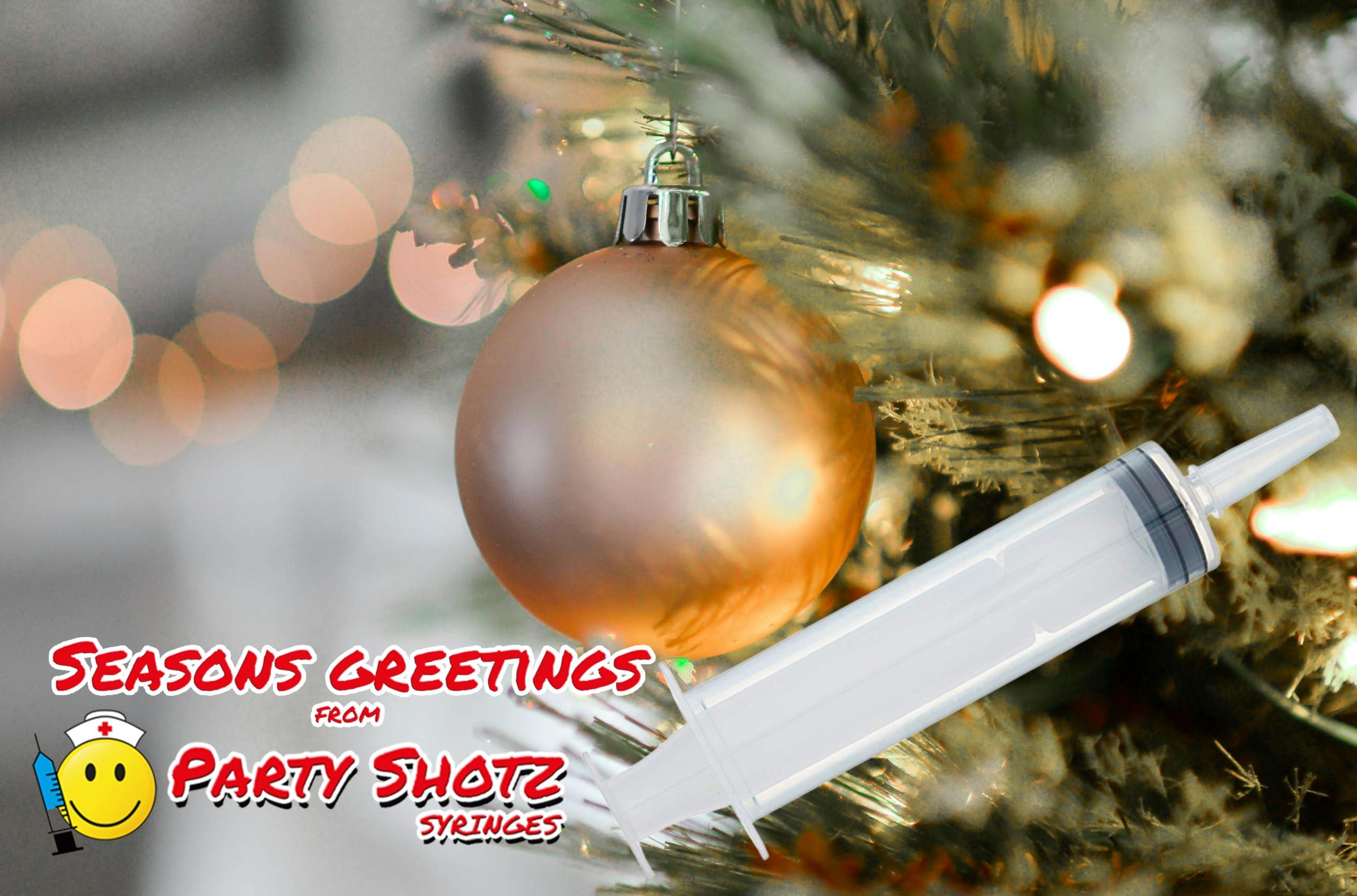 Party Shotz Party Shotz Jello Shot Syringes (Large 2oz with CAPS) Plastic Reusable Shots for Halloween, Christmas, Thanksgiving, Bachelorette Parties Favors - 60ml (2oz Jello Syringes, 50)