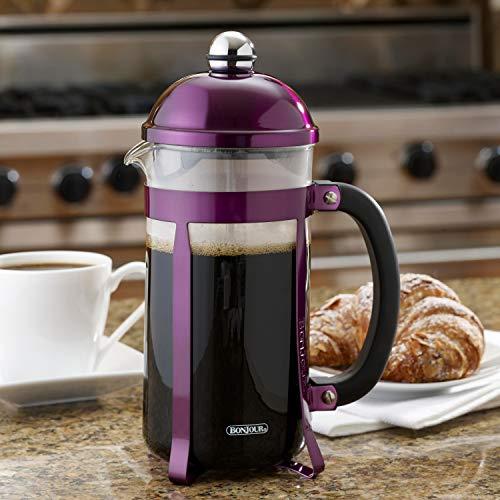 BonJour BonJour Maximus French Press Coffee Maker, 8 Cup, Purple