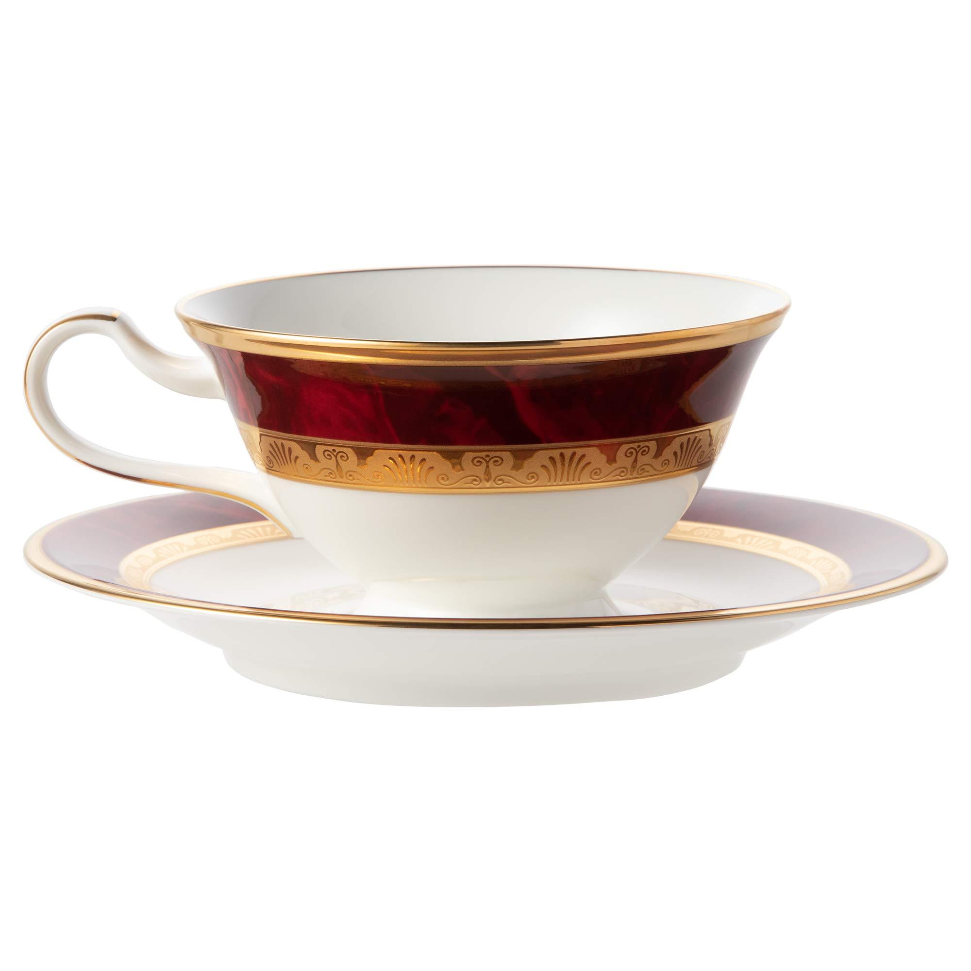 Noritake Noritake Y6988/47332 Cup & Saucer (Color Changing Pair Set) (COFFEE & TEA COFFEE) 220cc Fitzgerald & Hemingway 2 Guests Green Marron Bone China