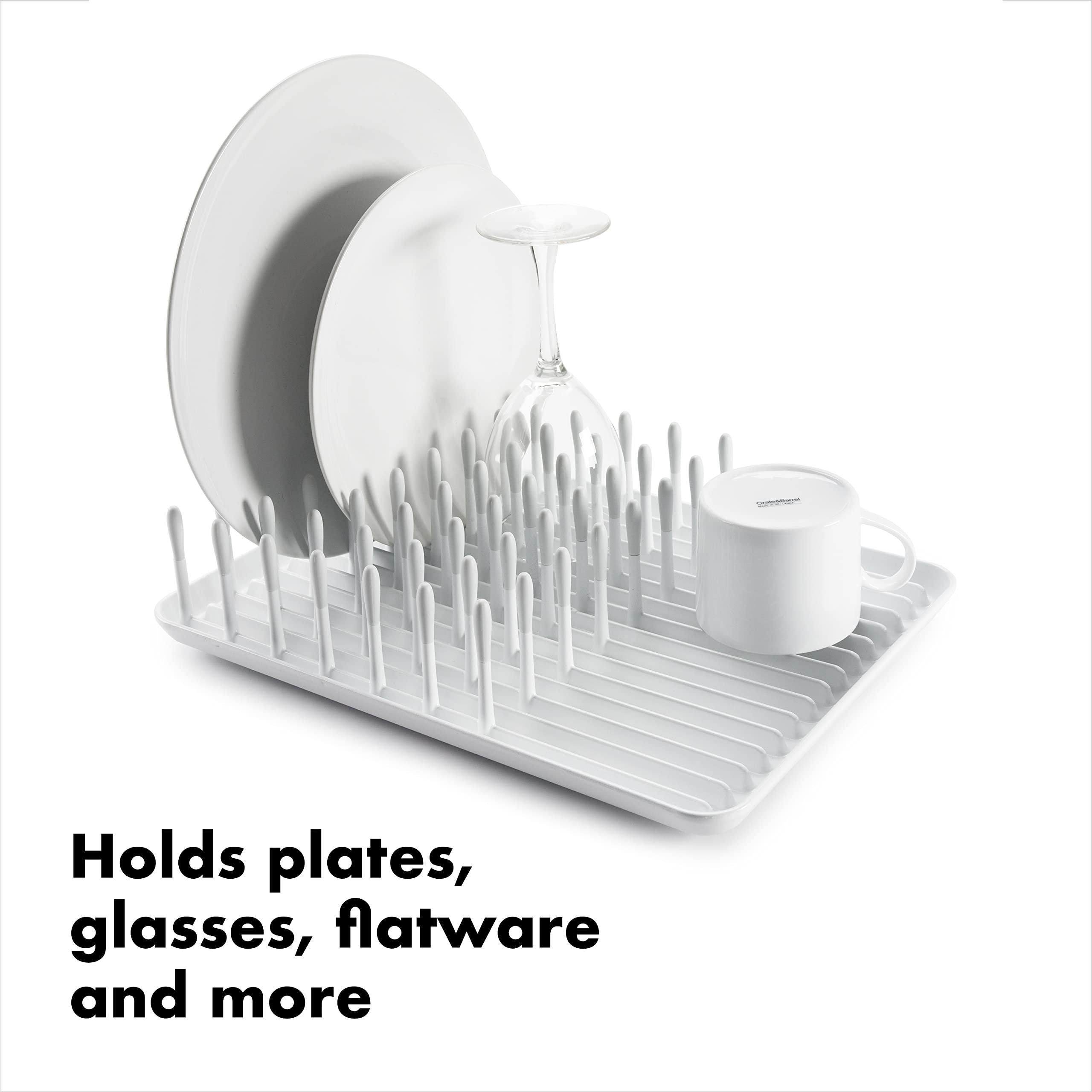 OXO OXO Good Grips Compact Dish Rack, Biscuit, 13-3/4\" x 10-3/8\" x 3-1/2\" h for Storage