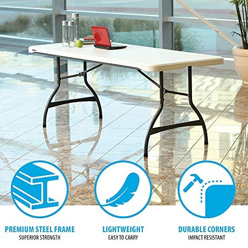 Lifetime Lifetime 80306 Commercial Stackable Folding Table, 6', White
