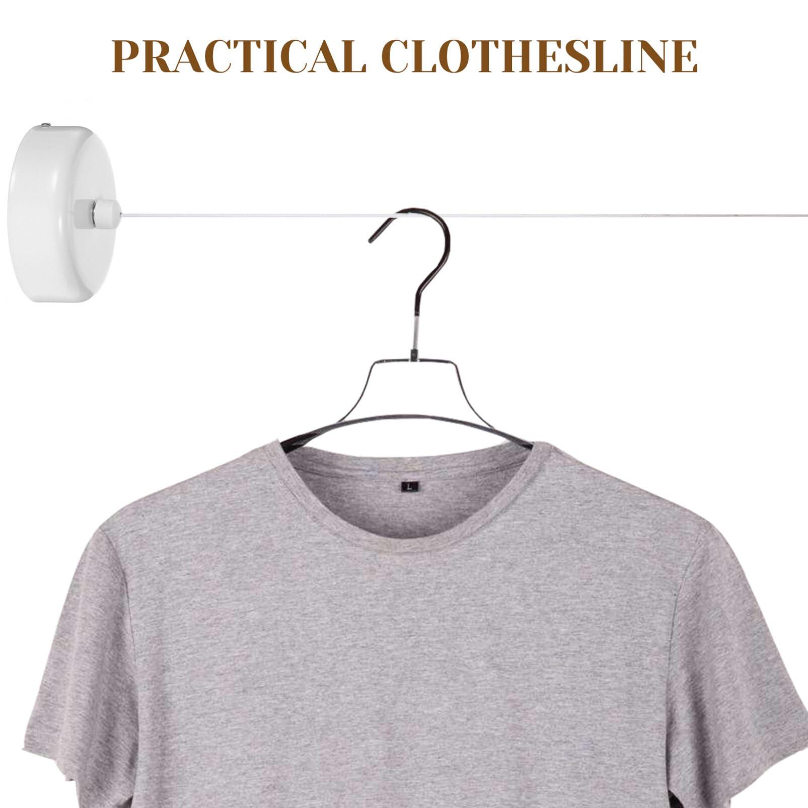 iplusmile iplusmile Retractable Clothesline Stainless Steel Travel Laundry Hanging Line Portable Pull Out Clothes Line Retracting Indoor Drying Washing Line Outdoor Shower Clothing Line Hotel Camping