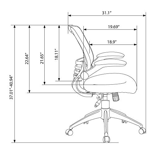 Realspace Realspace Calusa Mesh Mid-Back Chair, Black