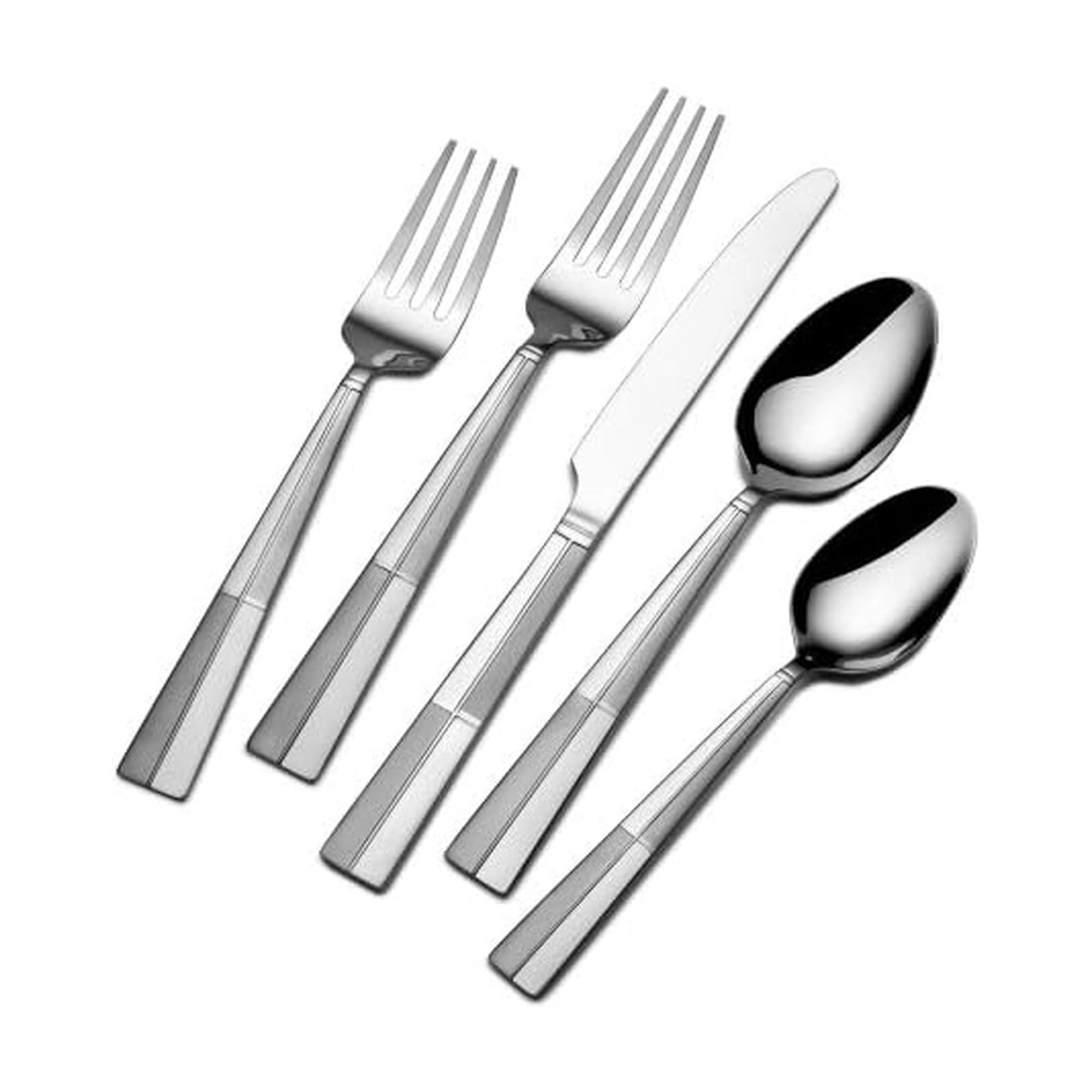 International Silver International Silver Arabesque Frost 20-Piece Stainless Steel Flatware Set, Service for 4