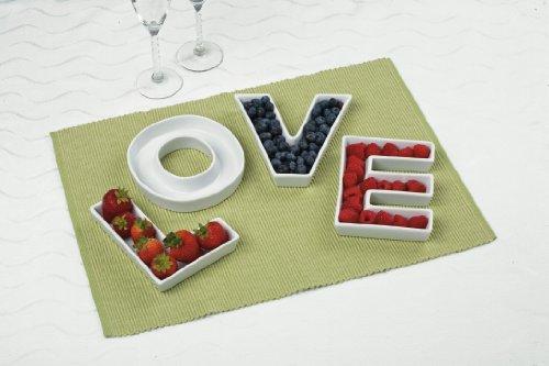 Ivy Lane Design Ivy Lane Design Ceramic Love Letter Dish, Letter L, White