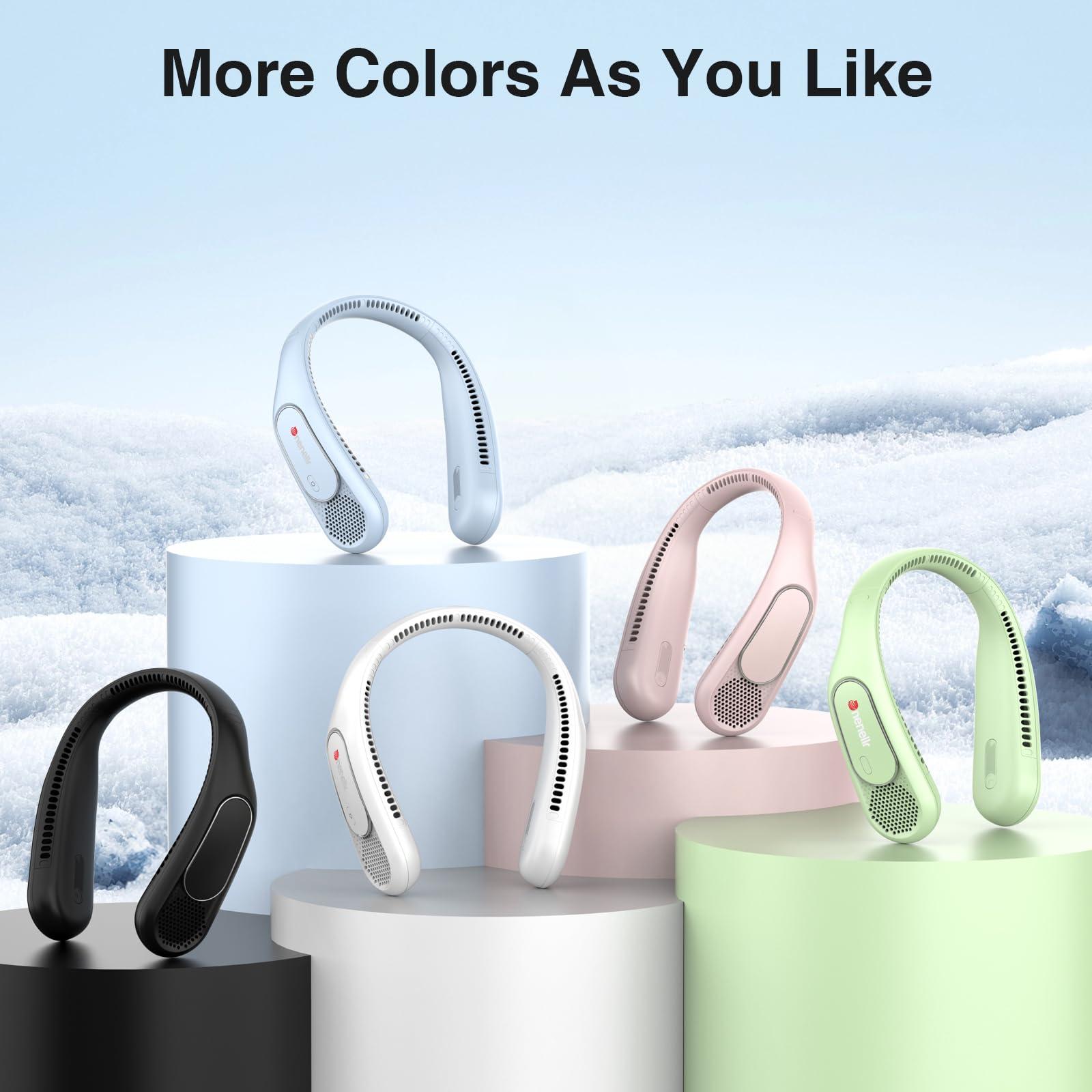 Hotsales Hotsales Neck Fan, Hands Free Bladeless Neck Fans Portable Rechargeable, 6000 mAh Battery Operated Wearable Personal Fan, Cooling Neck Fan, 3 Speeds, USB Fan Gifts for Men, Women, Travel, Outdoor