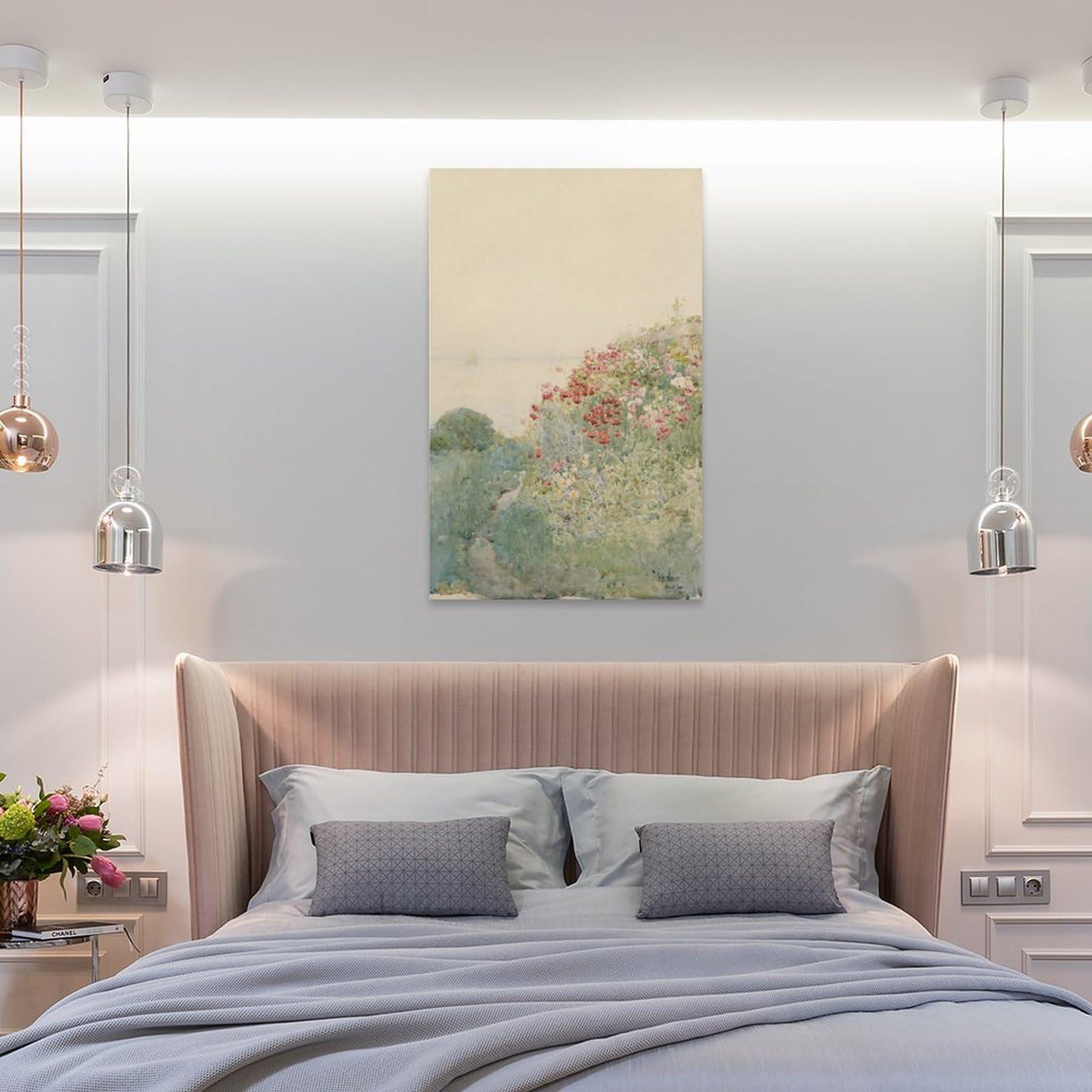 Generic Frederick Childe Hassam Field of Poppies Isles Of Shoals Painting On Canvas Wall Art Poster Scroll Picture Print Living Room Walls Decor Home Posters 20x30inch(50x75cm)