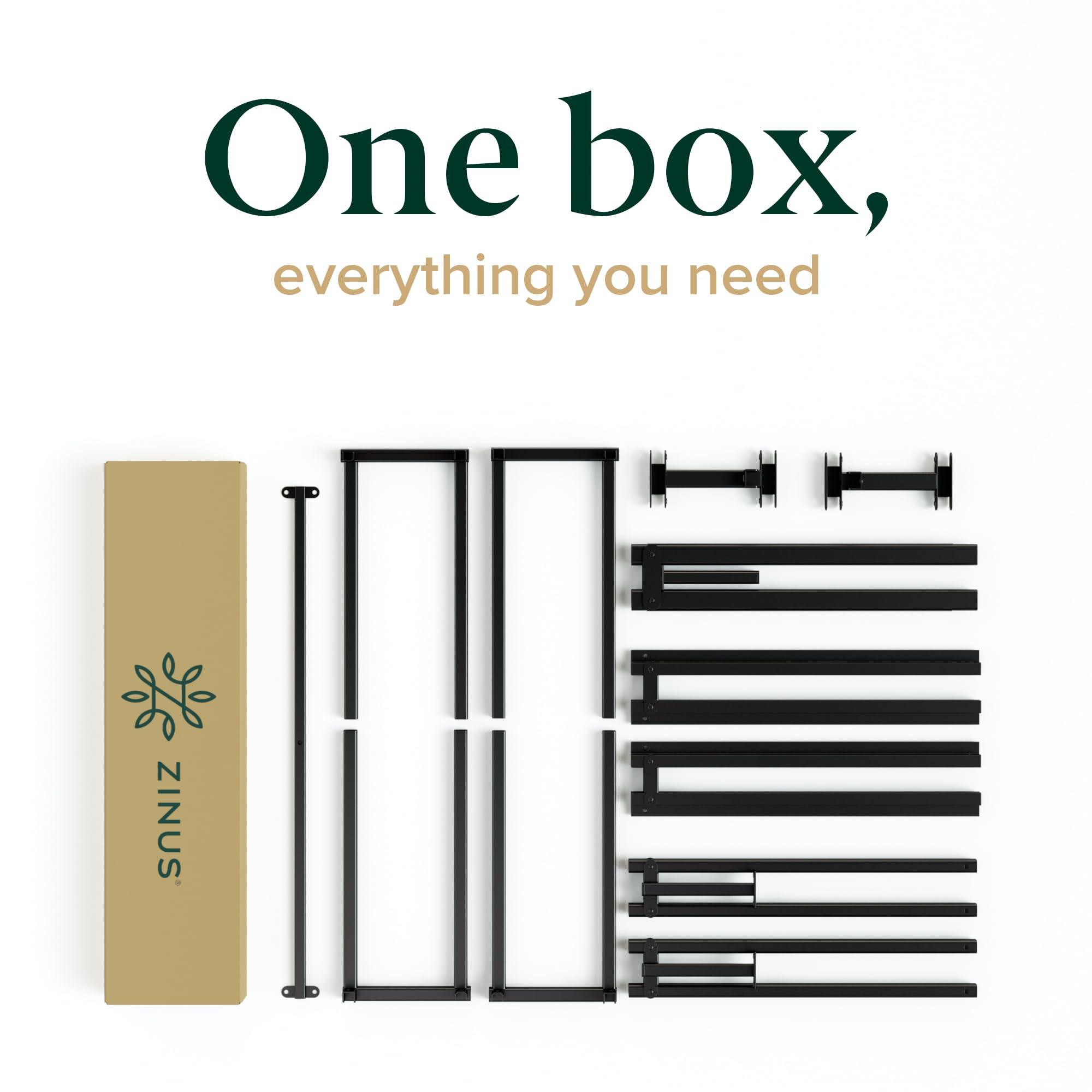 Zinus Zinus Joseph Low Profile 6 Inch Platform Bed Frame, Wood Slat Support, No Box Spring Needed, Eco Friendly WonderBox(TM) Packaging, Easy Assembly, Black, Twin