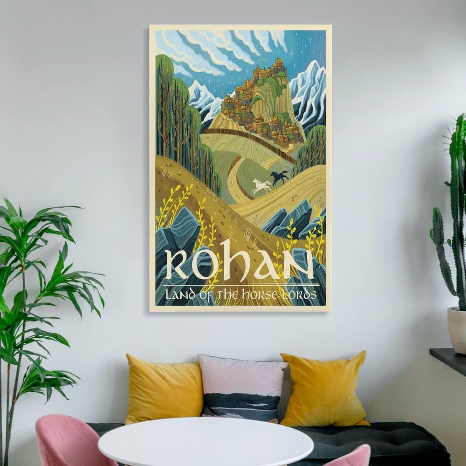 Generic Retro Travel Lord of The Rings Poster Set (16) Picture Print Wall Art Poster Painting Canvas Posters Artworks Gift Idea Room Aesthetic 24x36inch(60x90cm)