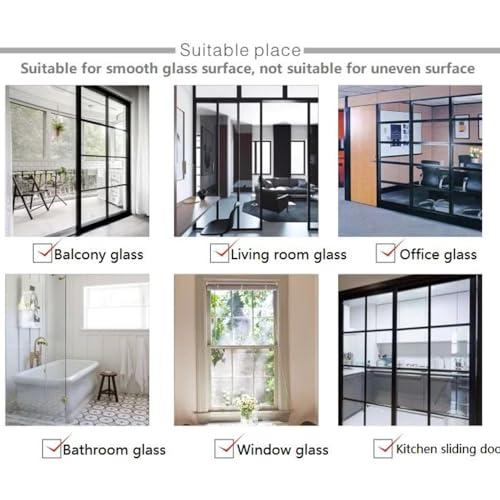 Sunice Sunice White Opaque Window Film Self Adhesive Frosted White Privacy Protection Sun Blocking Heat Rejection Glass Tint for Home,Building 23.6in x 79in