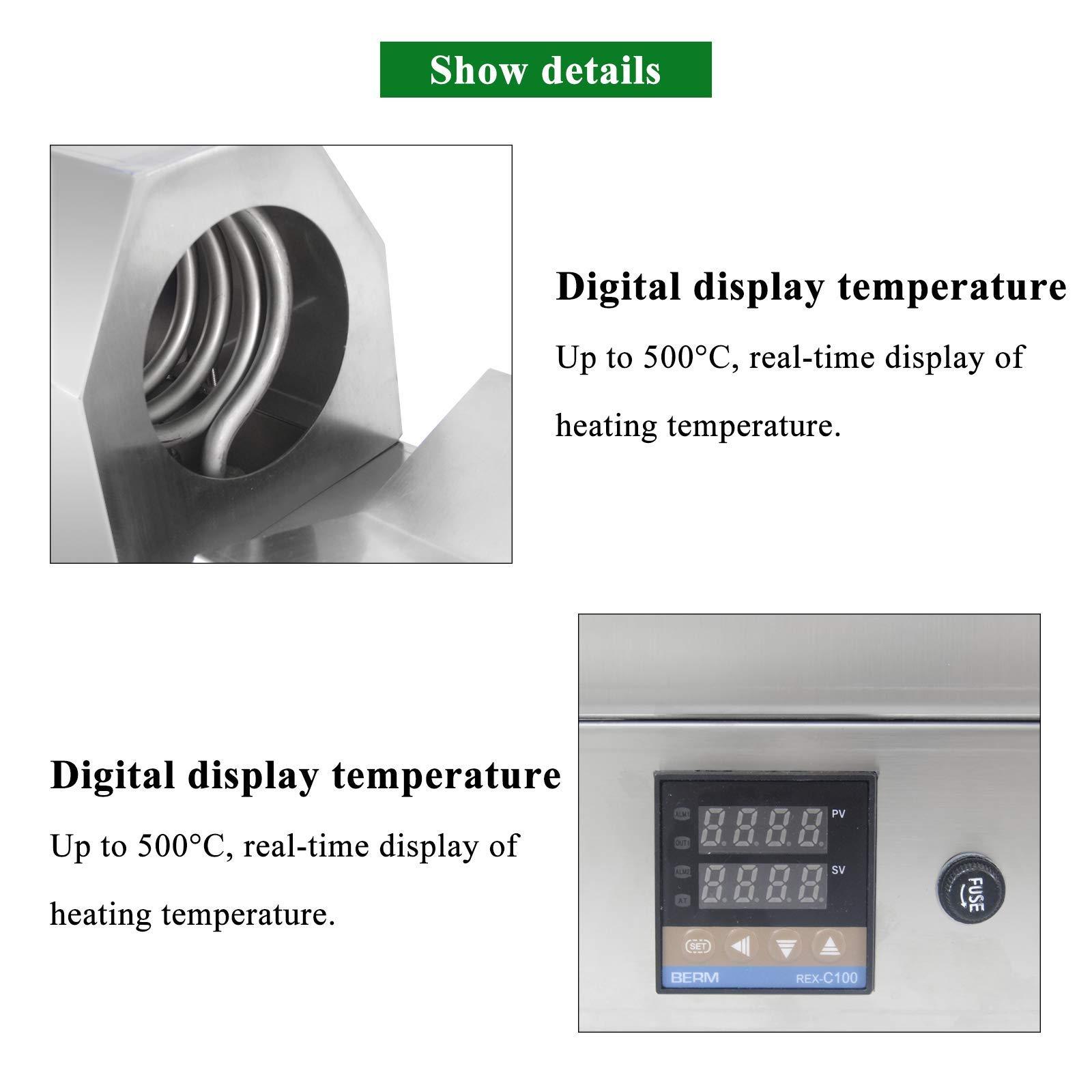 Saladulce Saladulce Electric PVC Capsule Shrinking Machine SS Wine Bottle Capsule Heat Shrinker Thermostatic Digital Display for 70mm PVC Capsules (110V)