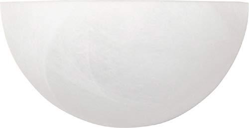 Capital Lighting Capital Lighting 1681MW Crescent Modern Minimalistic Faux White Alabaster Glass Bowl Wall Sconce Pocket Sconce, 1-Light 100 Watt, 5" H x 11" W, Matte White