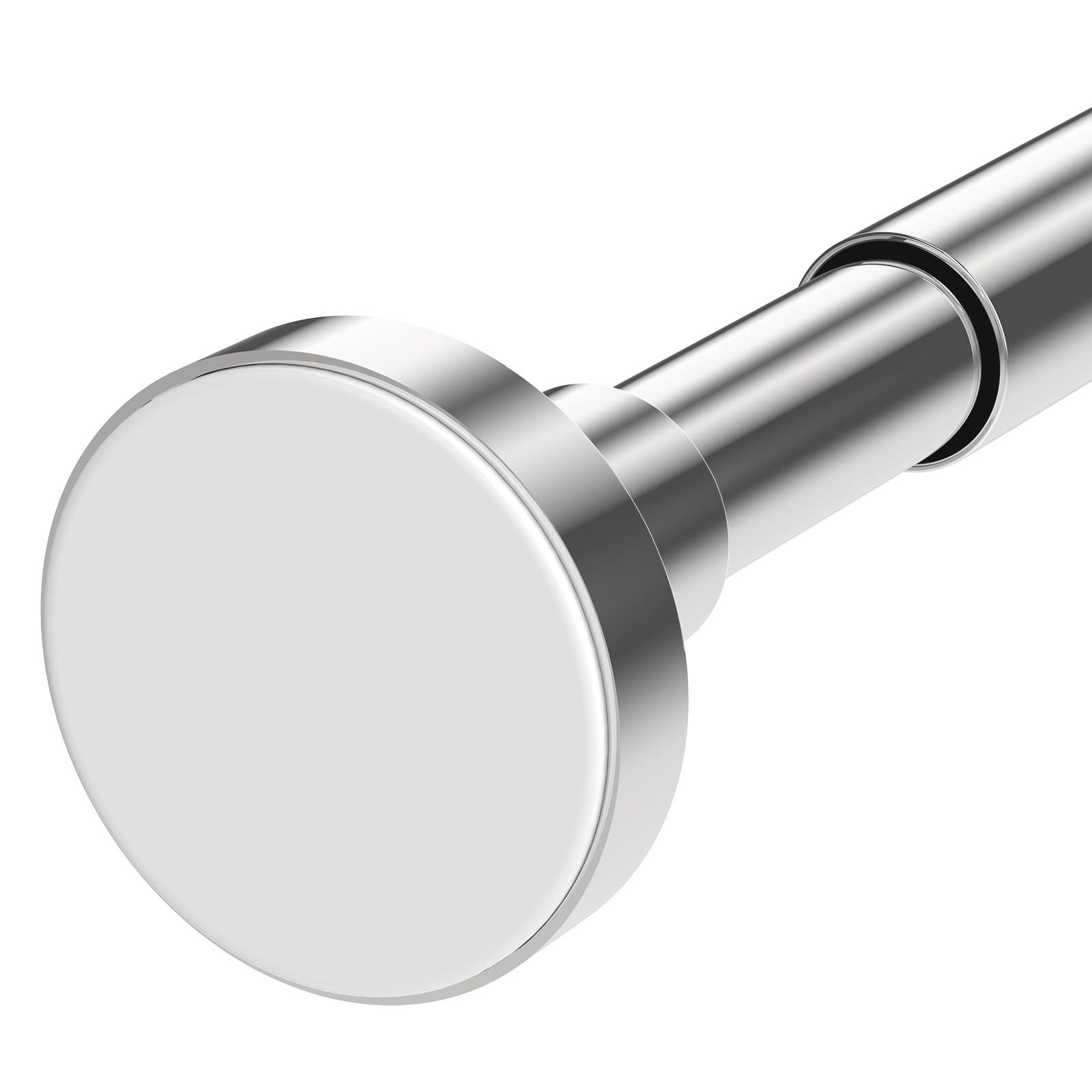 Bonpally Bonpally Shower Curtain Rod 32-75 Inches Adjustable, Non-Slip Spring Tension Shower Rod Stainless Steel for Bathroom, No Drilling, Chrome