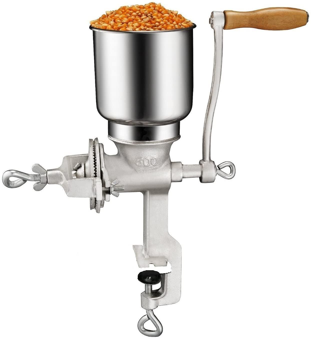 Chefcaptain Premium Quality Cast Iron Corn Grinder For Wheat Grains Or Use As A Nut Mill